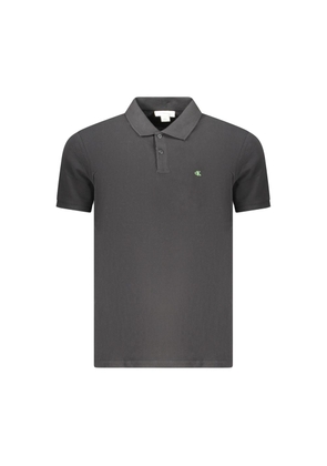 Calvin Klein Black Cotton Polo Shirt - XL