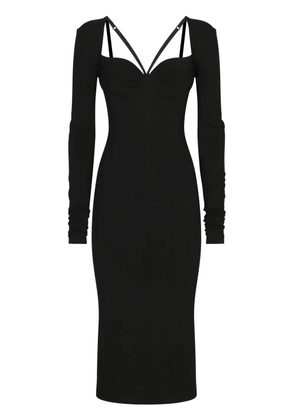 Dolce & Gabbana long-sleeve midi dress - Black