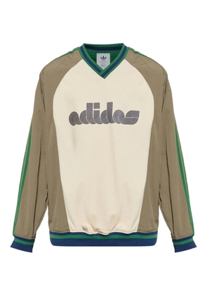 adidas x Brain Dead Originals colour-block logo sweatshirt - Green