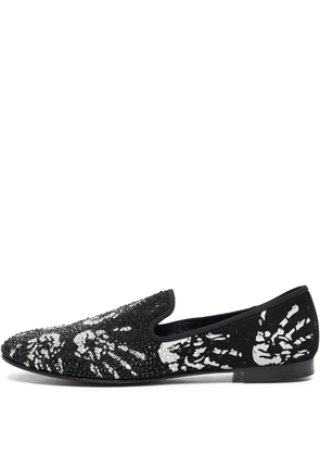 Giuseppe Zanotti Vintage pre-owned crystal-embellished loafers - Black