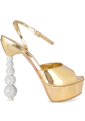 Sophia Webster 140mm Natalia crystal platform sandals - Gold