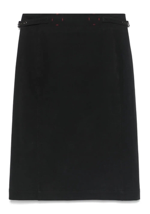 Prada Pre-Owned 1990s gabardine-weave midi skirt - Blue