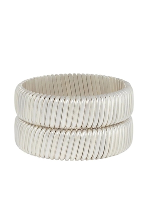 Roxanne Assoulin ribbed bracelet duo - Silver
