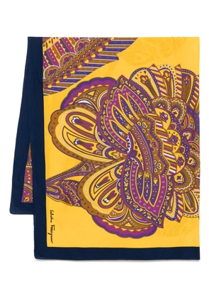 Ferragamo Pre-Owned 1980s graphic-print scarf - Yellow