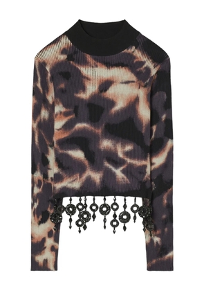 Tory Burch embellished cotton top - Black