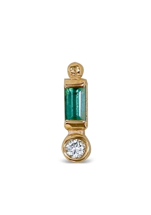 Anzie 14K yellow gold emerald diamond ear end