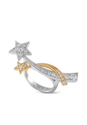 CHANEL Pre-Owned 18K yellow gold and 18k white gold Comete diamond ring - Silver