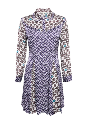 Maje pre-owned floral-print shirt mini dress - Purple