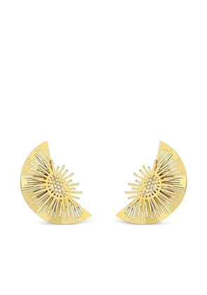 Carol Kauffmann 18K yellow gold Diamond Explosion earrings