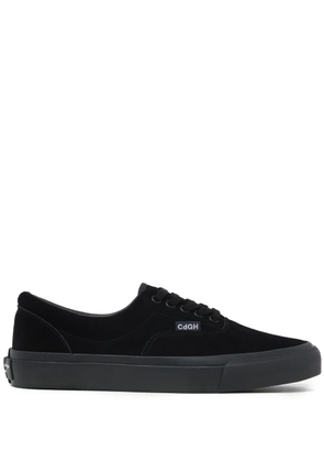 Comme des Garçons Homme logo-embossed suede sneakers - Black