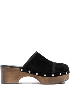 Cinq A Sept 60mm Saige studded clogs - Black