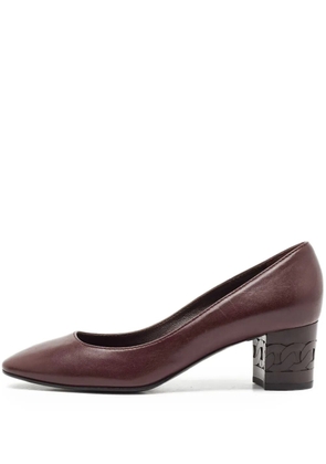 Casadei Vintage pre-owned 55mm block-heel pumps - Red