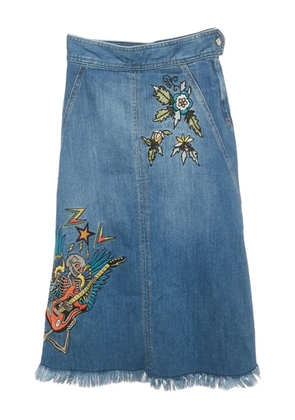 Zadig&Voltaire embroidered skirt - Blue