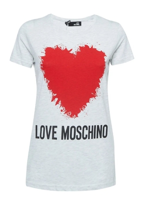 Moschino Pre-Owned heart-print t-shirt - Grey