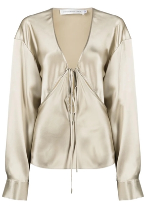 Christopher Esber Triquetra silk blouse - Neutrals