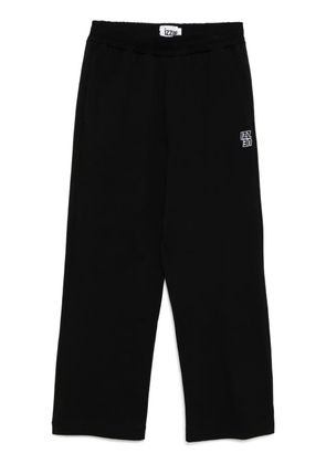 izzue logo-embroidered trousers - Black