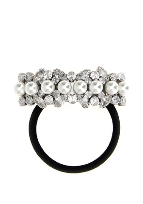 Self-Portrait crystal-embellished headband - Silver