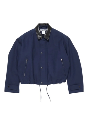 Acne Studios logo-patch bomber jacket - Blue