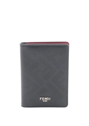 Fendi Pre-Owned 2010-2025 FF Leather Shadow card holder - Black
