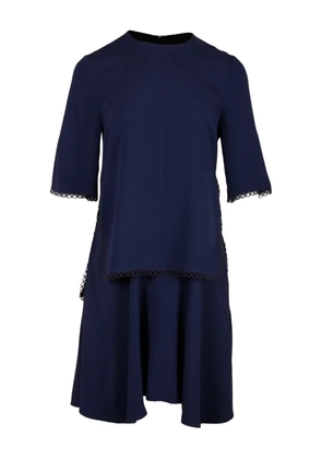 Stella McCartney Pre-Owned layered scalloped mini dress - Blue