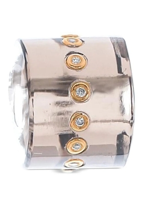 Dezso 18K rose gold diamond and quartz pendant - Pink