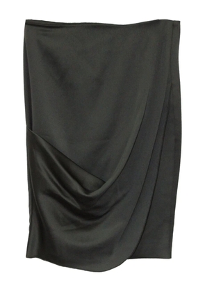 Emporio Armani Pre-Owned draped pencil midi skirt - Black