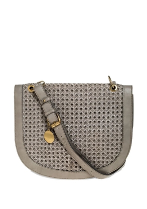 Stella McCartney Pre-Owned Alexa woven leather flap cross body bag - Grey