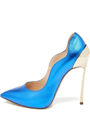 Casadei Vintage 115mm leather pumps - Blue