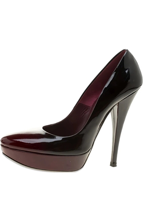 Loriblu 140mm calf-leather platform heeled pumps - Black