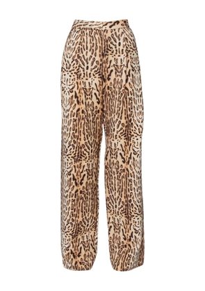 Adam Lippes animal-print trousers - Brown