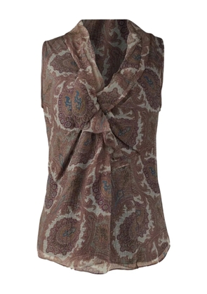 Etro Vintage ruffled-detail top - Brown