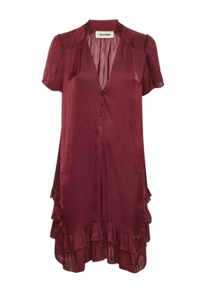 Zadig&Voltaire ruffled satin dress - Red