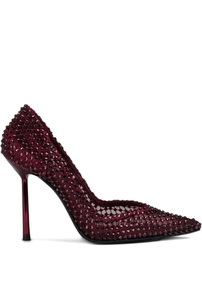Le Silla 100mm Gilda crystal-embellished mesh pumps - Red