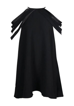 Halston halterneck ribbon-detail mini dress - Black