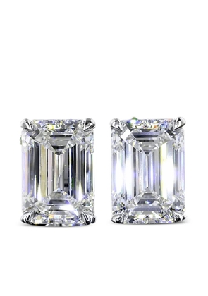 Jewels Aficionado 14K white gold diamond stud earrings - Silver