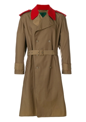Jean Paul Gaultier Pre-Owned contrast details trench coat - Green