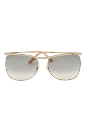 Gucci Pre-Owned square-frame sunglasses - Gold