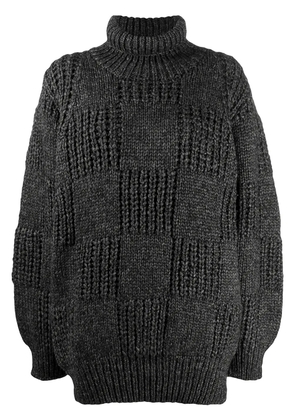 Issey Miyake Pre-Owned 1980s oversized turtleneck jumper - Grey