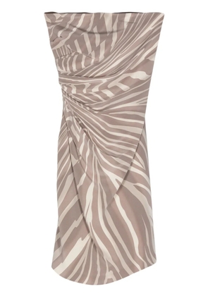 Gucci Pre-Owned 2010s zebra mini dress - Neutrals