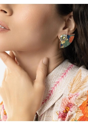 SILVIA FURMANOVICH 18K yellow gold East West diamond earrings