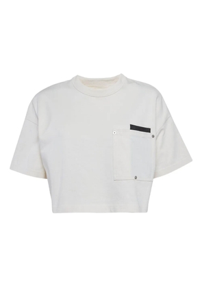 Bottega Veneta Pre-Owned cotton cropped t-shirt - White