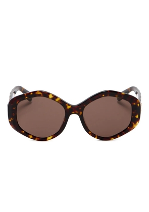 Tory Burch geometric-frame sunglasses - Brown