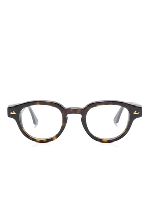 Sestini Eyewear Sei E Mezzo round-frame glasses - Brown