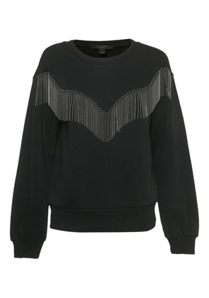 AllSaints fringe cotton sweatshirt - Black