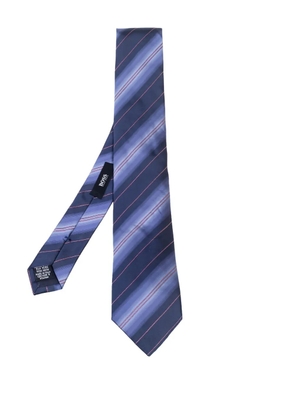BOSS pre-owned striped tie - Blue