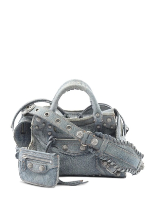 Balenciaga Pre-Owned 2010-2025 Denim Motocross Neo Cagole XS satchel - Blue