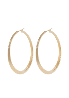 Sidney Garber 18K rose gold oval hoop earrings