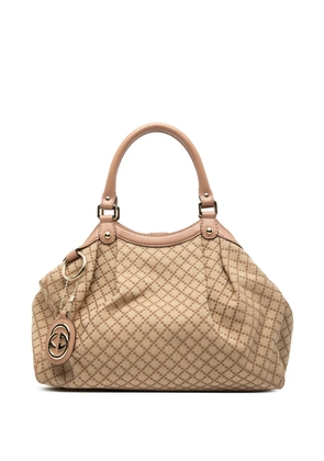 Gucci Pre-Owned 2000-2015 Medium Diamante Canvas Sukey tote bag - Brown
