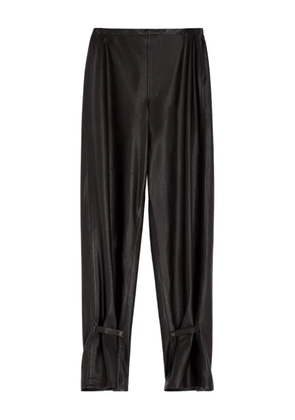 LEMAIRE adjustable-leg leather trousers - Black