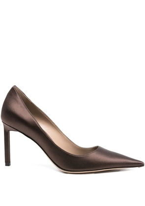 TOM FORD 80mm pointed-toe satin pumps - Brown